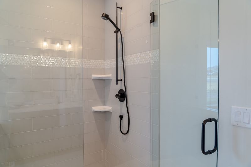 Modern Shower with Matte Black Fixtures